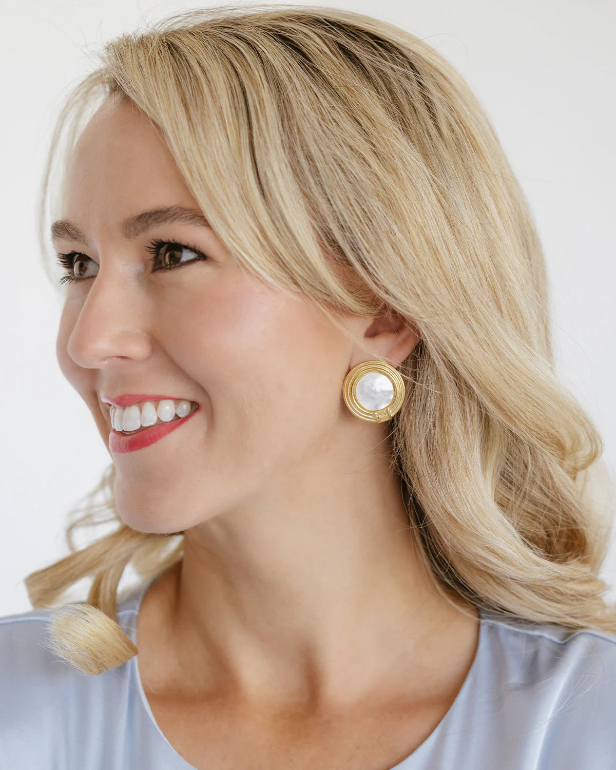 Susan Shaw - Earring - Roma Studs - Mother of Pearl