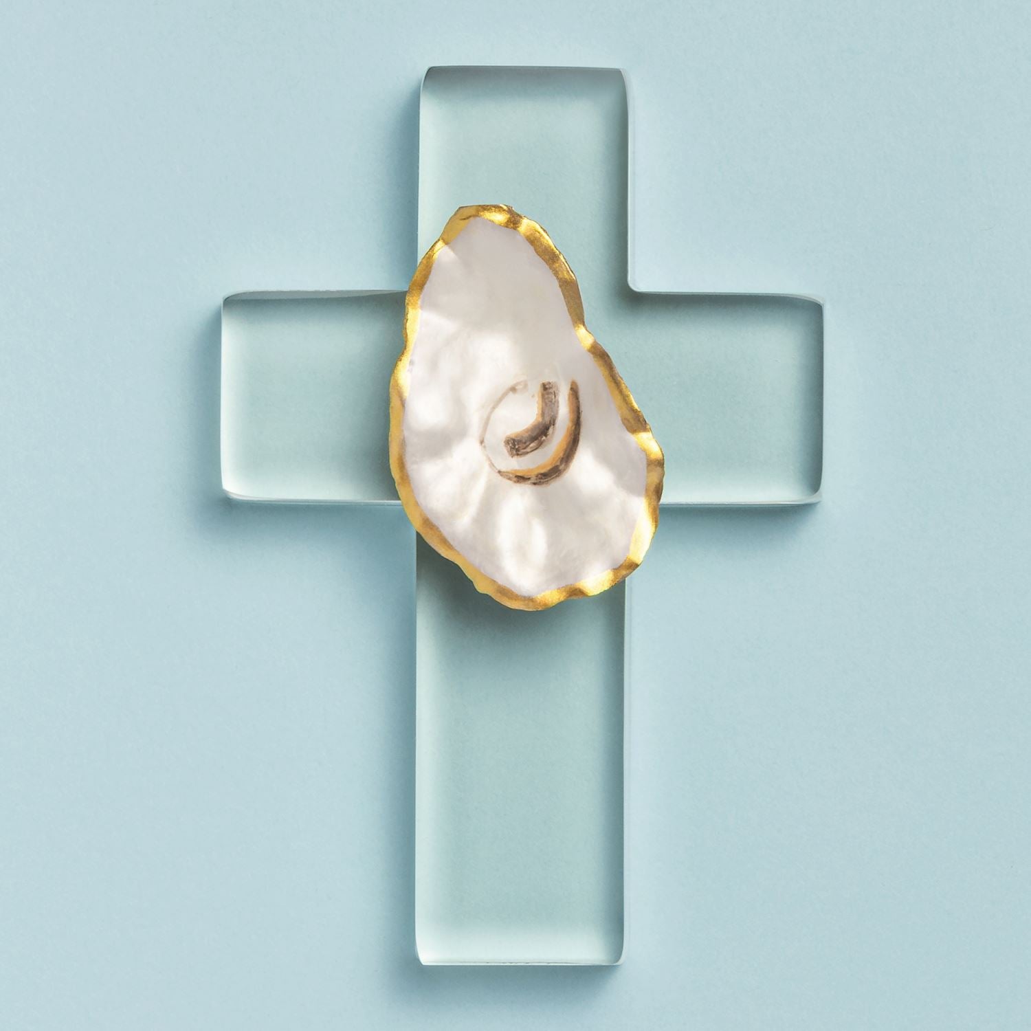 Mud Pie - Cross - Acrylic with Oyster – Findlay Rowe Designs