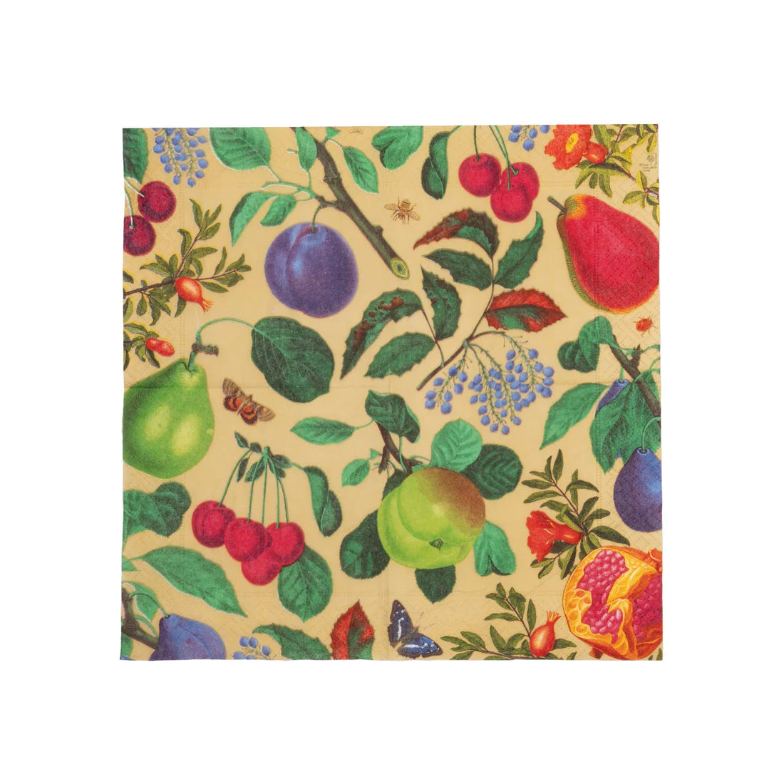Caspari - Cocktail Napkins - Royal Orchard Gold 2