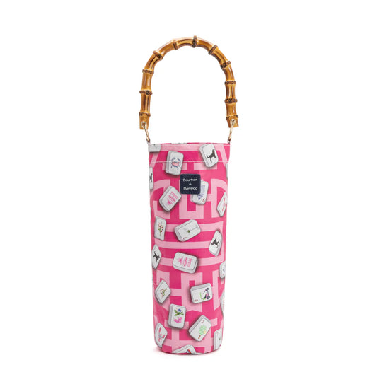 Bourbon and Bamboo - Wine Tote - Mahjong
