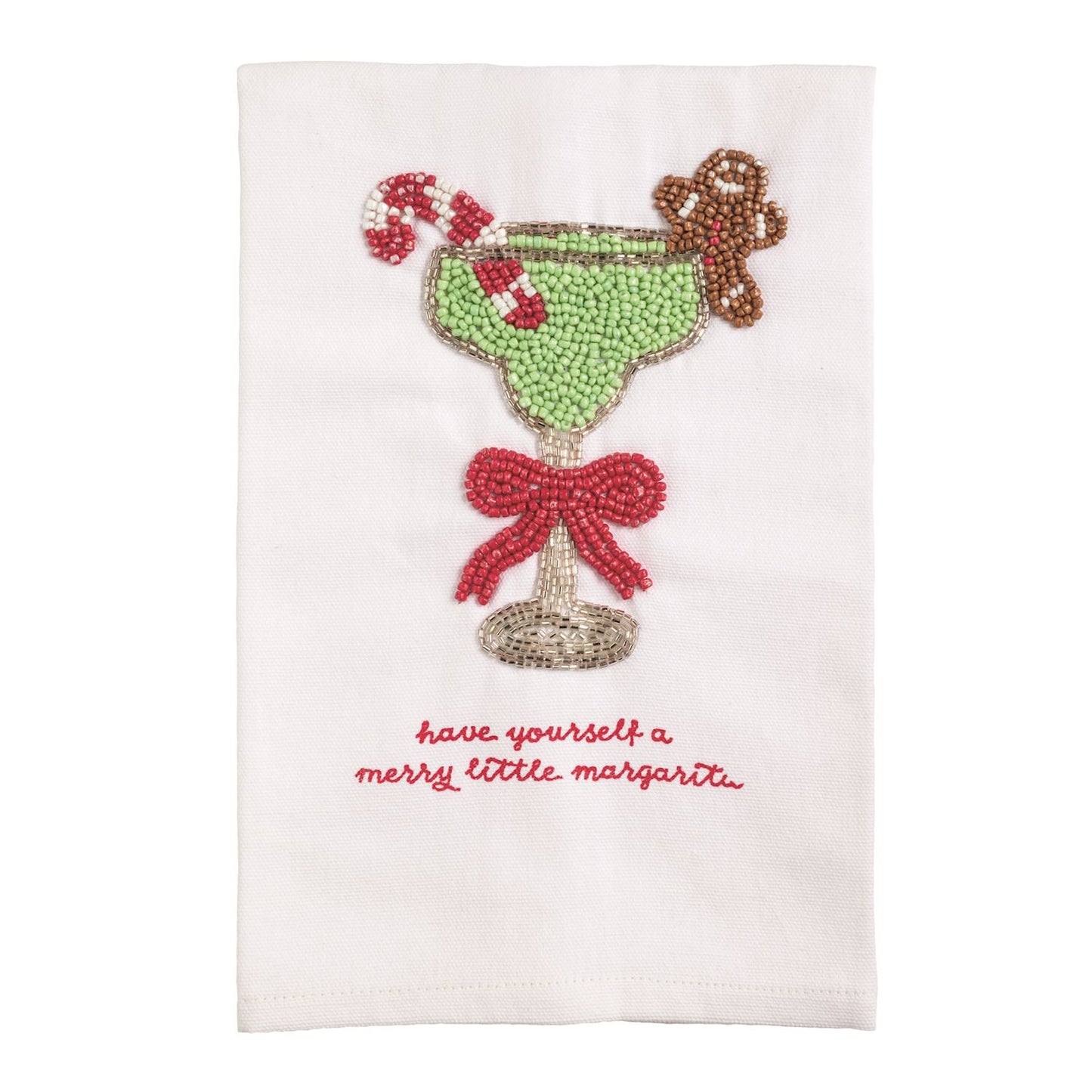 Mud Pie - Bar Towel - Beaded Cocktails - Findlay Rowe Designs