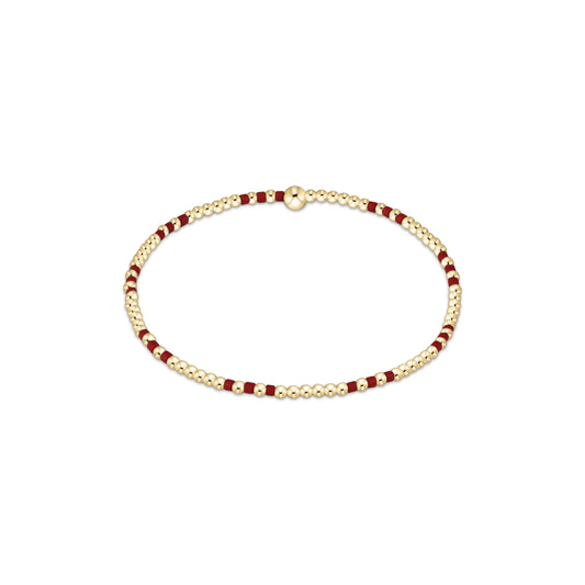 Enewton - Gameday Hope Joy Pattern 2mm Bead Bracelet - Crimson - Findlay Rowe Designs