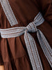 Mary Square - Dress - Eleanor Aven Vines Embroidered - Espresso - Findlay Rowe Designs