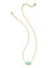 Kendra Scott - Necklace - Elisa Gold Short Pendant Necklace -  Light Teal Kyocera Opal - Findlay Rowe Designs