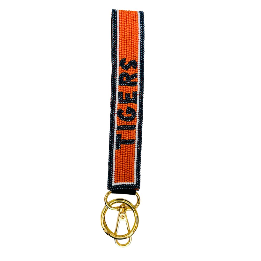 Queens Design - Beaded Wristlet - Tiger Navy - Findlay Rowe Designs