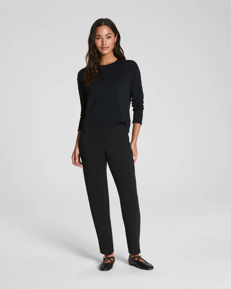 Spanx - Top - Air Essentials Long Sleeve Side Slit - Very Black - Findlay Rowe Designs
