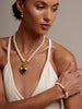 Bracelet - Pearl Stretch - Heart Charm