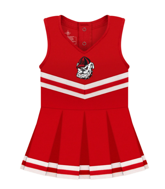 Creative Knitwear - Baby - Cheerleader Dress - UGA - Findlay Rowe Designs
