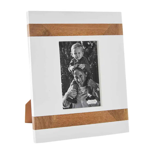 Mud Pie- SMALL WOOD STRAP PICTURE FRAME