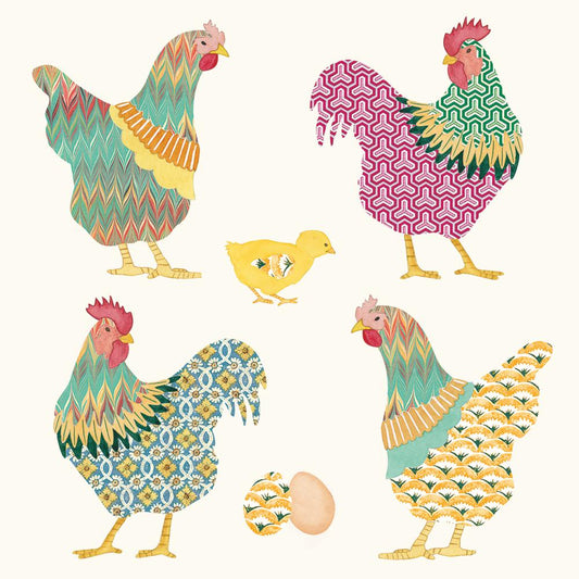Cocktail Napkin - Galli & Galline