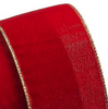 Decor Ribbon - Velvet - 2.5" x 10 yd - Red Gold