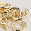 St. Armands - Hoop Earrings - Hammered Gold Vintage Style - Findlay Rowe Designs