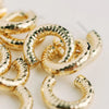 St. Armands -Hammered Gold Vintage Style Hoop Earrings