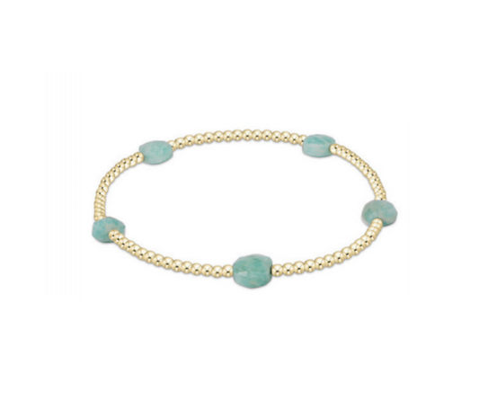 Enewton - Admire Small Gem 2mm Gold Bracelet - Amazonite - Findlay Rowe Designs