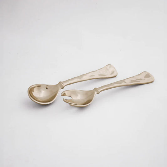 Beatriz Bal- SIERRA MODERN Large Salad Servers (Shiny Gold)