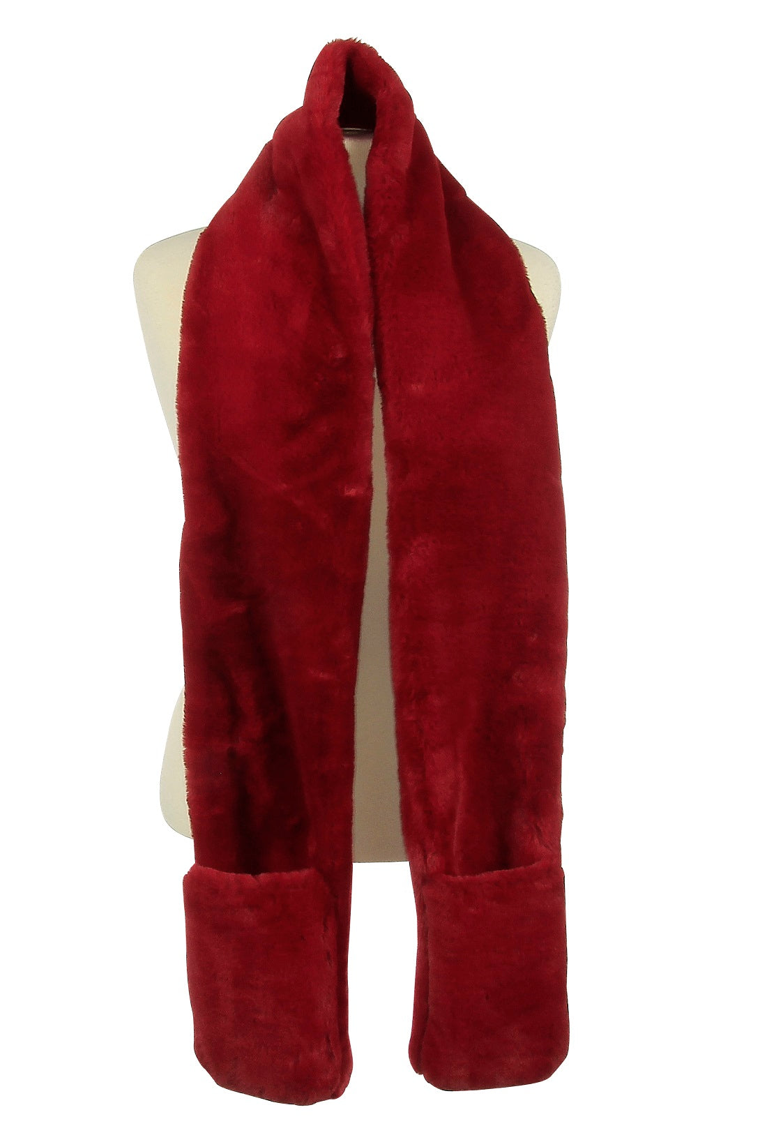 Plush Scarf with Pockets