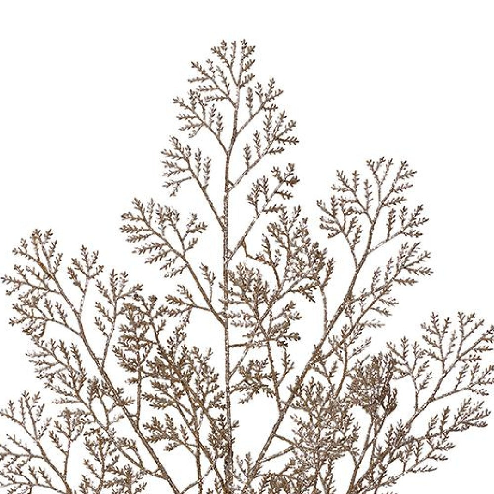 Allstate Floral - 29" Glittered Cedar Spray  Gold - Findlay Rowe Designs