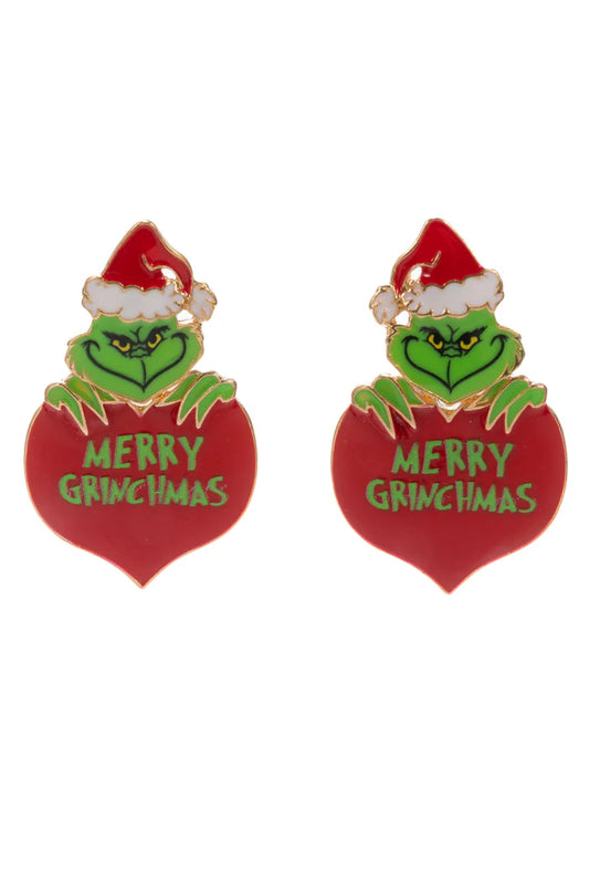 Earring - Grinch Merry Christmas - Findlay Rowe Designs
