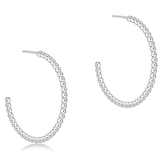 Enewton - Beaded Classic 1.25" Post Hoop - 2mm Sterling - Findlay Rowe Designs