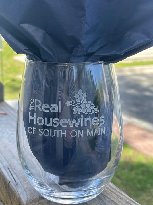 Real Housewines of South on Main Stemless Glass
