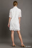 Dress - Floral Lace Button Down - Off White - Findlay Rowe Designs