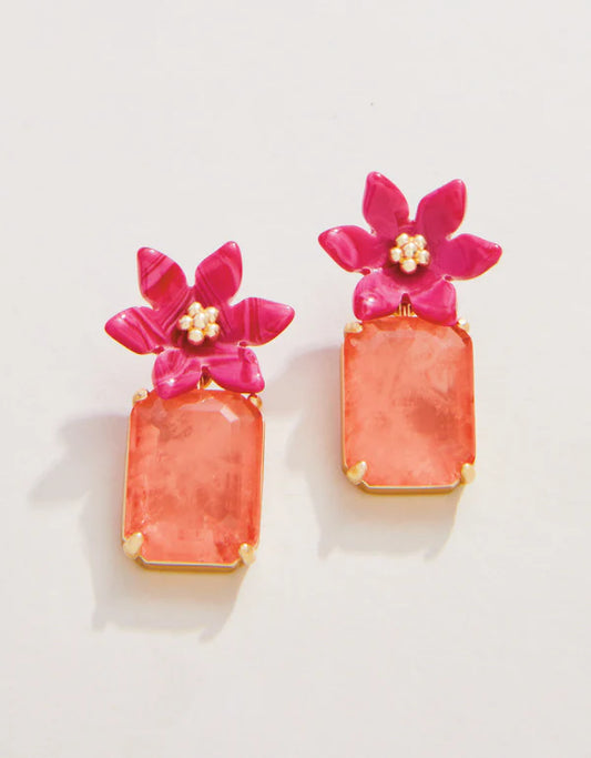 Spartina - Earrings - Blooming Gem Earrings - Pink - Findlay Rowe Designs