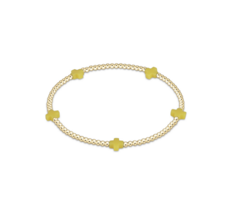 Enewton - Egirl Signature Cross Gold Small 2mm Bracelet - Canary - Findlay Rowe Designs