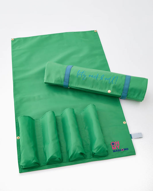 Oh My Mahjong - Let's Rack & Roll Bag - Kelly Green - Findlay Rowe Designs