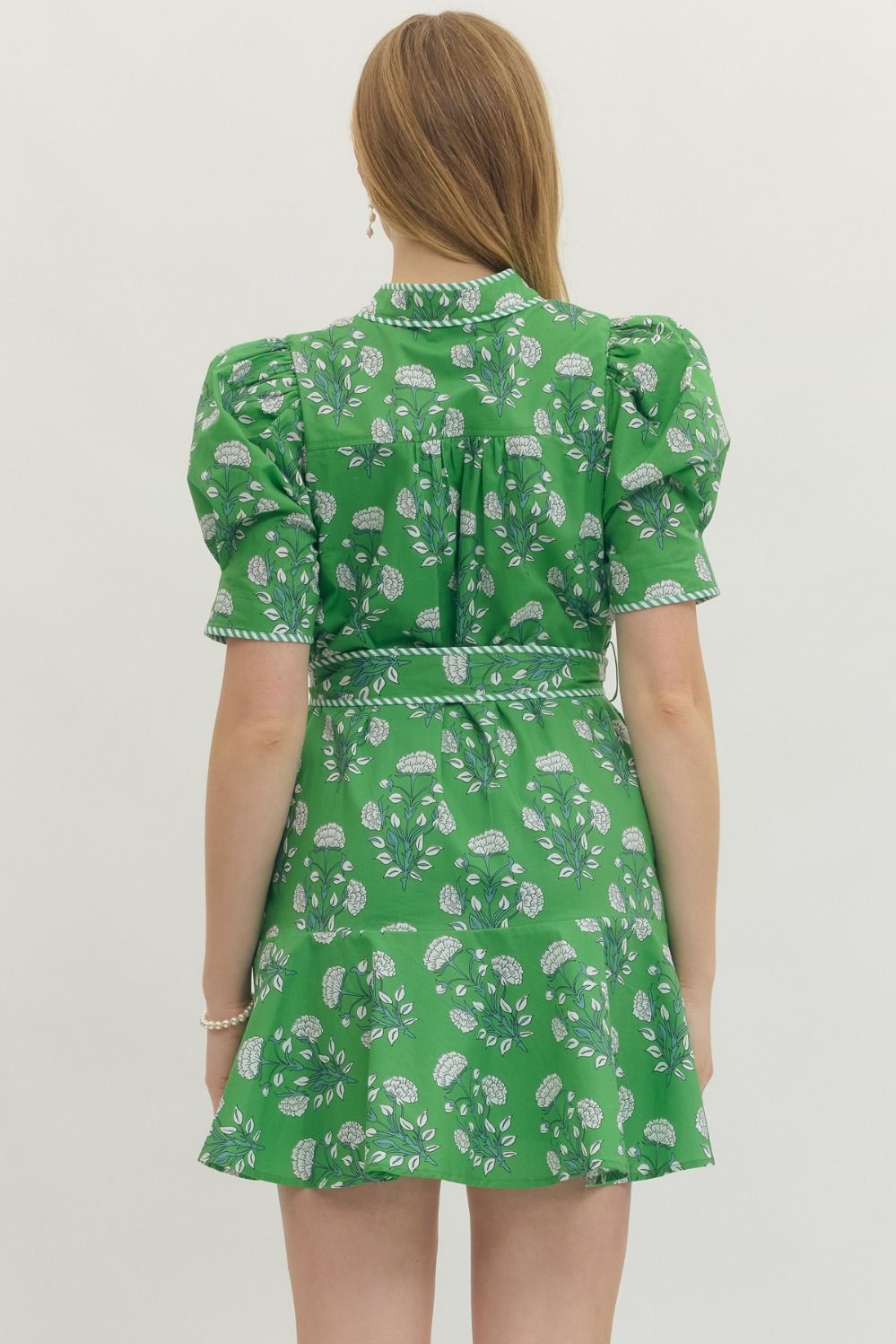 Entro - Dress - Mini Floral - Green – Findlay Rowe Designs