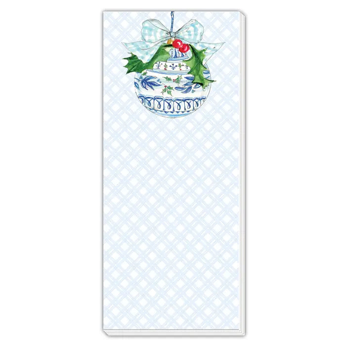 Rosanne Beck - Skinny Pad - Blue Chinoiserie Ornament
