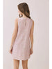 Dress - Sleeveless Shift - Embroidered Patchwork - Light Pink - Findlay Rowe Designs