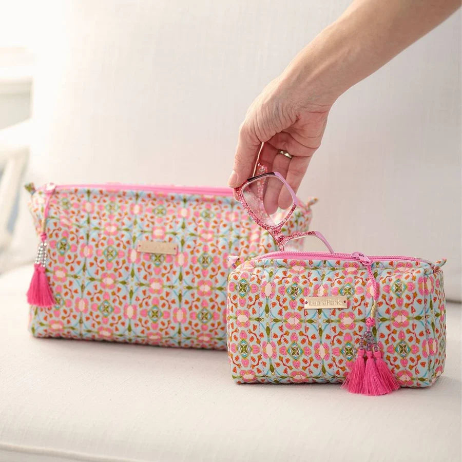 Laura Park - Cosmetic Bag - Quilted Signature - Gasparilla - Small - Findlay Rowe Designs