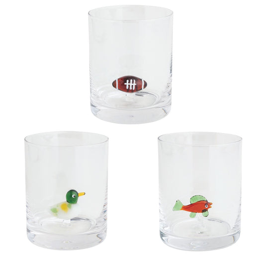 Mud Pie - Double Old Fashioned Glasses - Men's Icon - Findlay Rowe Designs