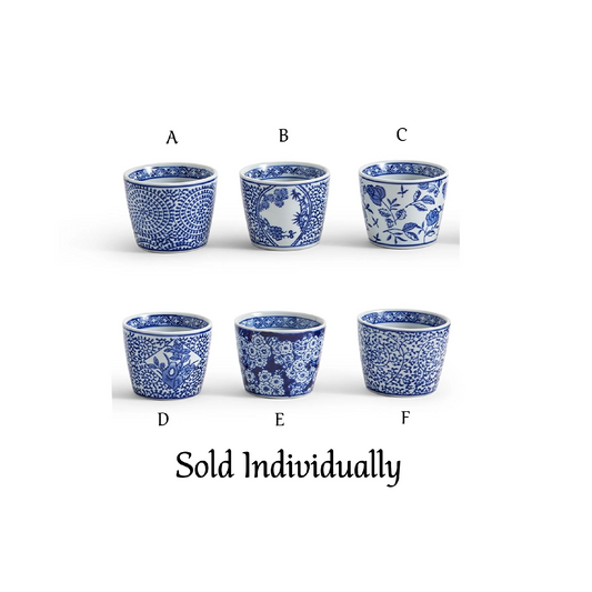 Cachepot - Mini Blue and White