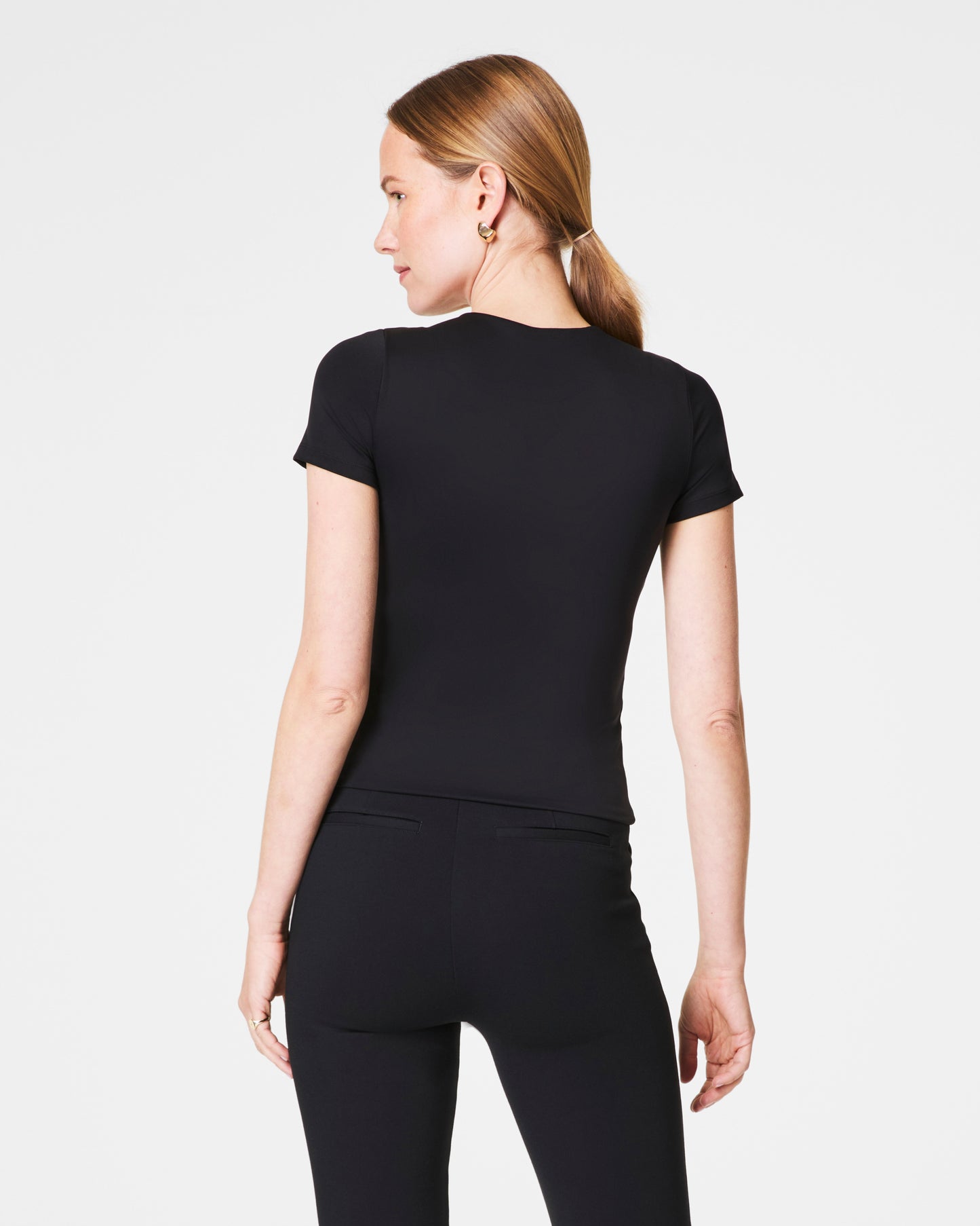 Spanx - Tee - Spanxsmooth Jersey Crewneck - Black - Findlay Rowe Designs
