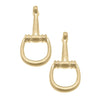 Earring - Lou Ann Horsebit Stud - Shiny Gold - Findlay Rowe Designs
