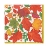 Caspari - Luncheon Napkins - Swirling Leaves White