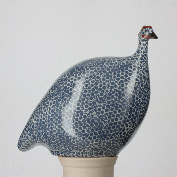 Guinea Fowl - Large - Electric Blue Speckled White - Findlay Rowe Designs