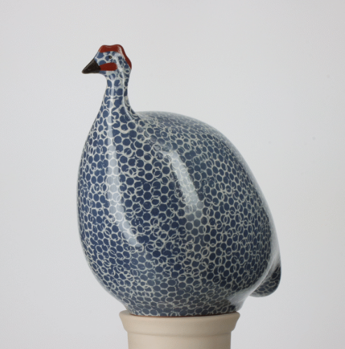 Guinea Fowl - Small - Electric Blue Speckled White - Findlay Rowe Designs