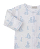Kissy Kissy - Zip Footie - Giraffe Grace - Blue