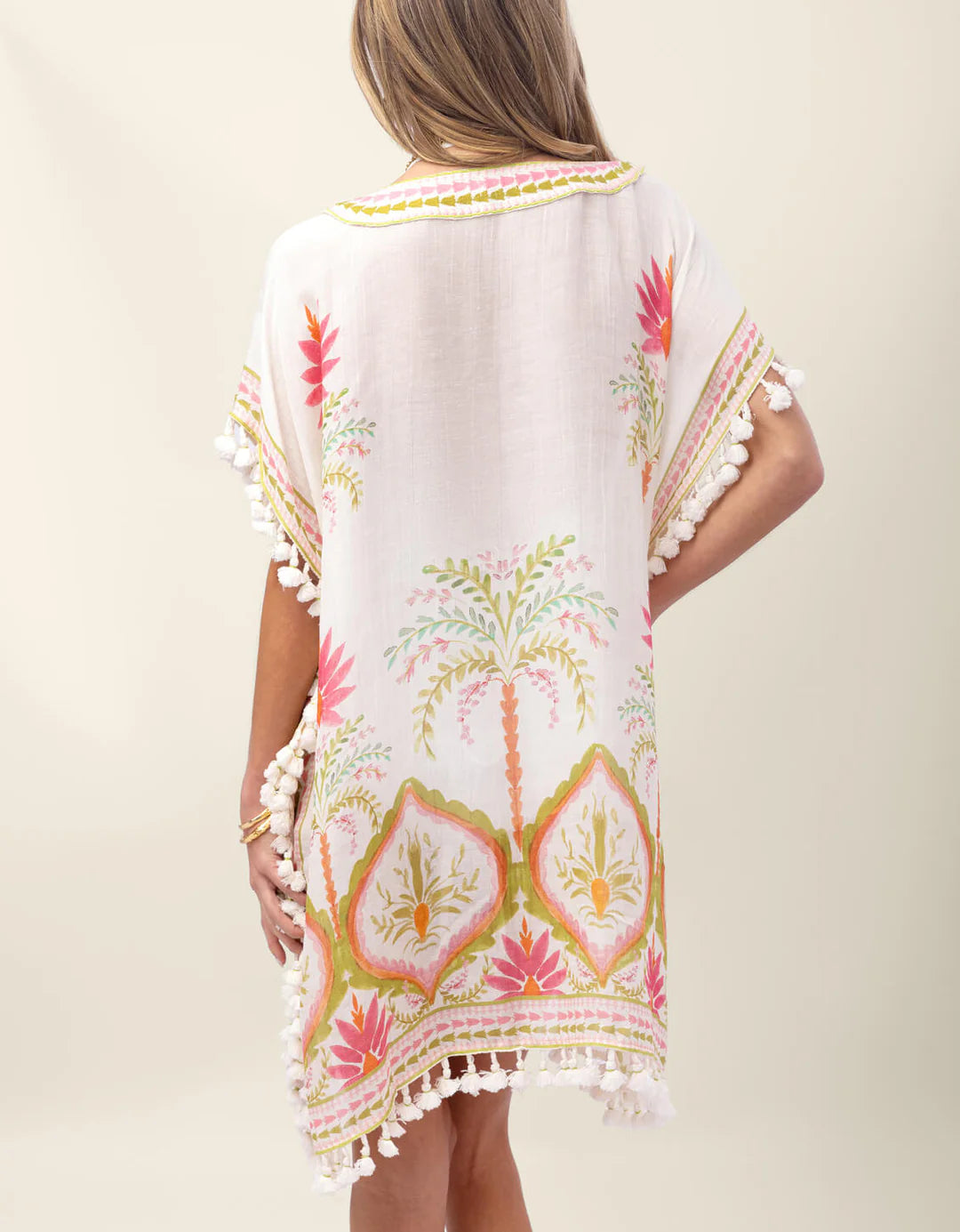 Spartina - Beach Kaftan - Castillo Floral Palms - One Size - Findlay Rowe Designs