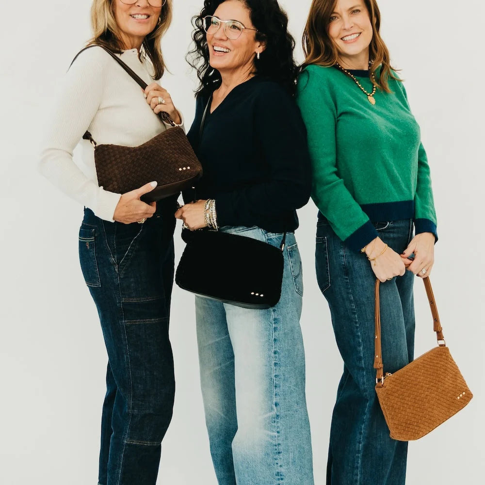 Pretty Simple Bags -  Suede Harper Hobo Shoulder Bag - Camel - Findlay Rowe Designs