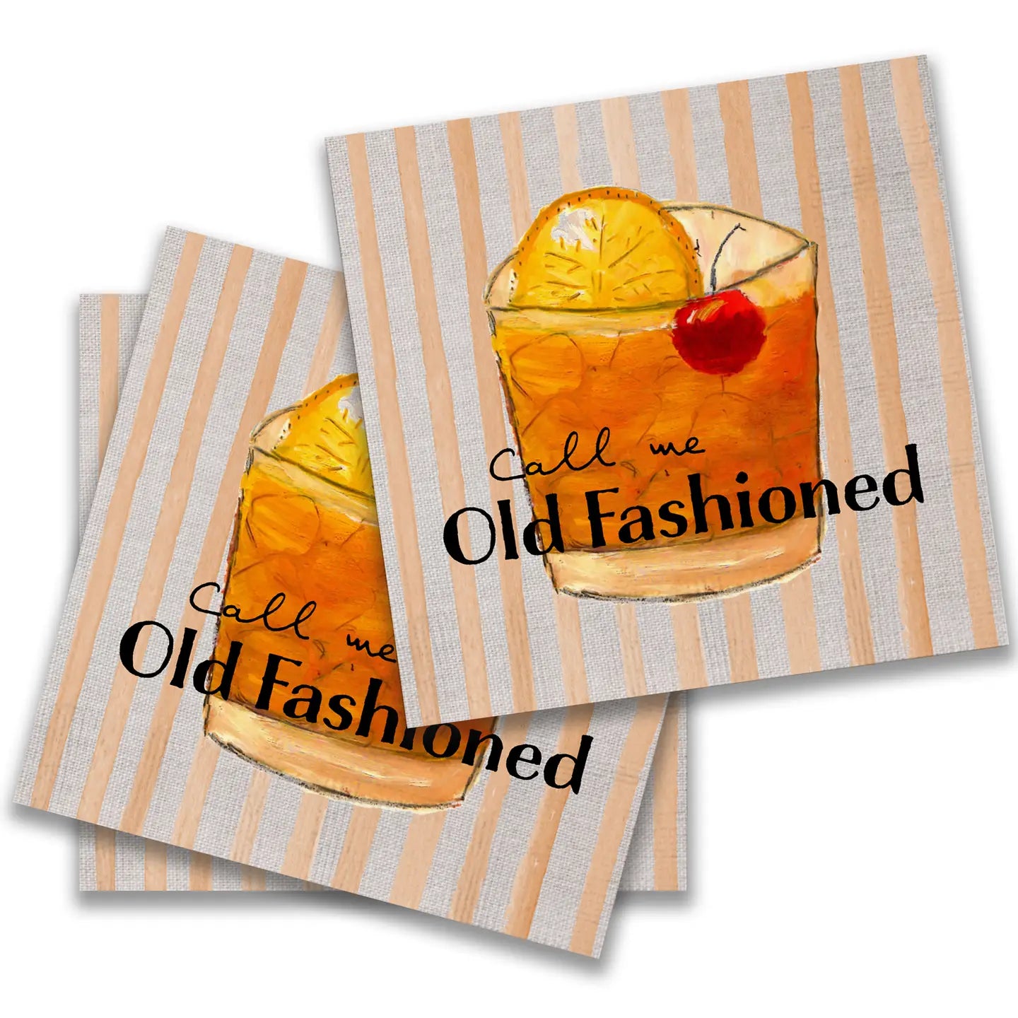 French Graffiti - Cocktail Napkin - Call Me Old Fashioned