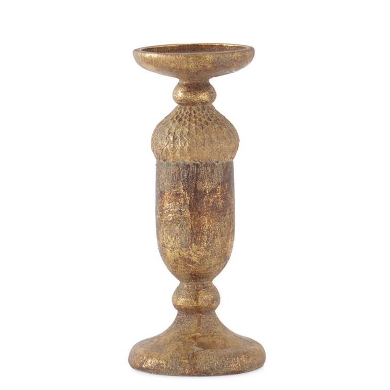 Candleholders - Pillar -  Acorn - Gold & Bronze - Findlay Rowe Designs