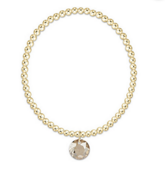 Enewton - Classic Gold 3mm Bracelet - Reflection Charm - November - Findlay Rowe Designs