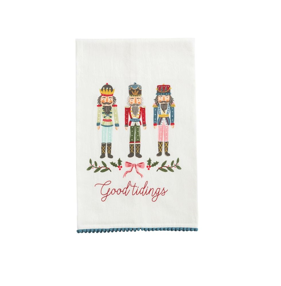 Mud Pie - Christmas Pom Trim Towels