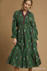 Umgee - Dress - Striped Floral Print Midi - Forest Green - Findlay Rowe Designs