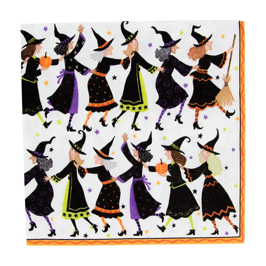 Caspari - Cocktail Napkins - Witches Conga Line - Findlay Rowe Designs