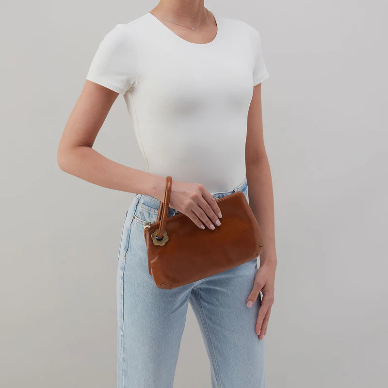 Hobo - Daisy Daze Large Wristlet - Polished Leather - Truffle - Findlay Rowe Designs