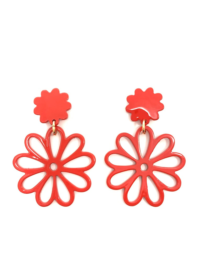Accessory Jane - Earrings - Dahlia - Red - Findlay Rowe Designs